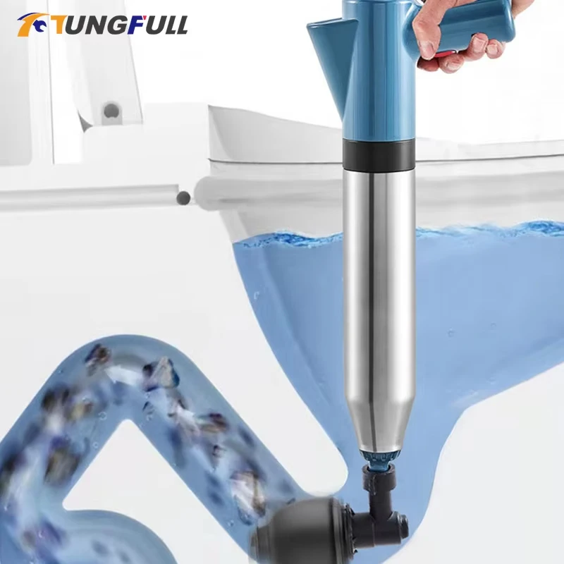 Air Pressure Drain Blaster Toilet Plunger Kitchen Sink Sewer Pipe Clog Remover Drainage Unblocker