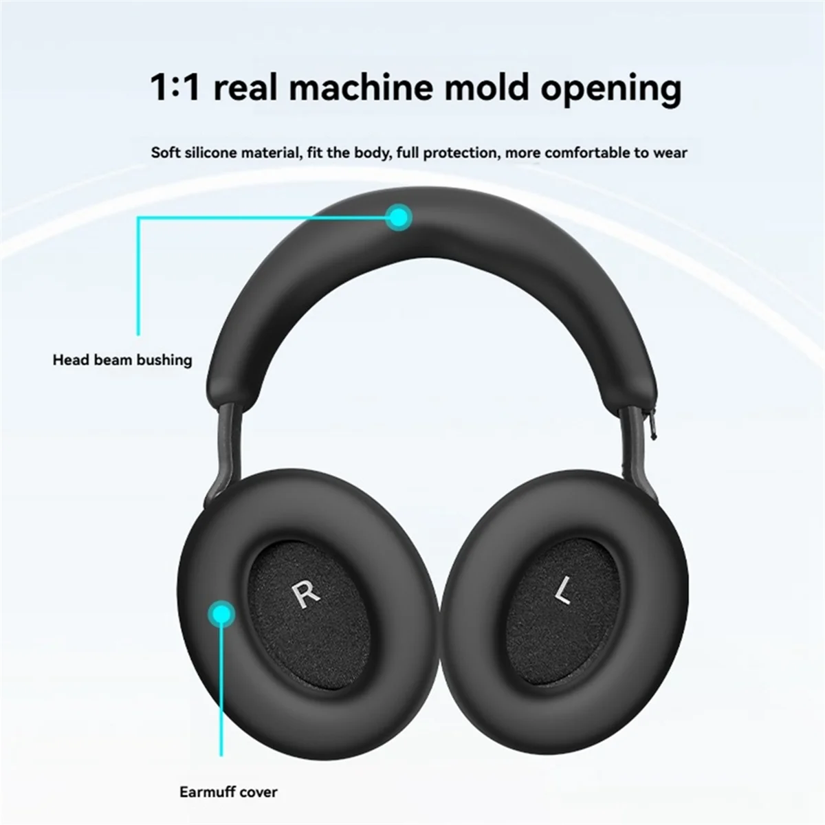 

Амбушюры для наушников Sennheiser MOMENTUM 4,0, силиконовый защитный чехол, наушники, запасные части, красный цвет