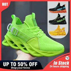 Zapatillas deportivas de malla para hombre y mujer, zapatos vulcanizados informales, transpirables, con plataforma, color amarillo