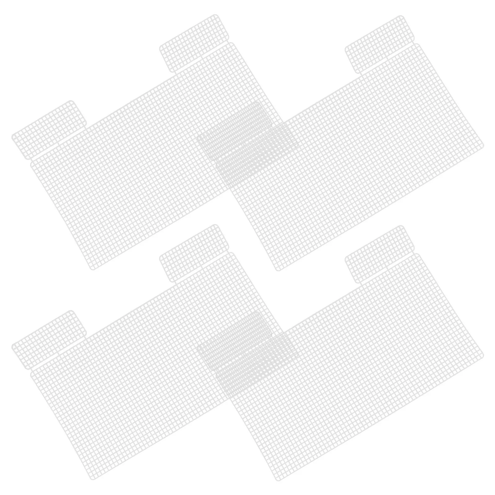 4Pcs Plastic Mesh Sheets Thick Flexible Plastic Mesh for Crochet Bag Making DIY Craft Material Kit Crochet Bag Making Kit