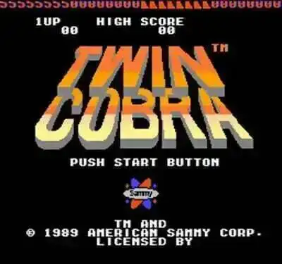 TWIN COBRA 60 Pin Game Card Free Region For 8 Bit Video Game Player