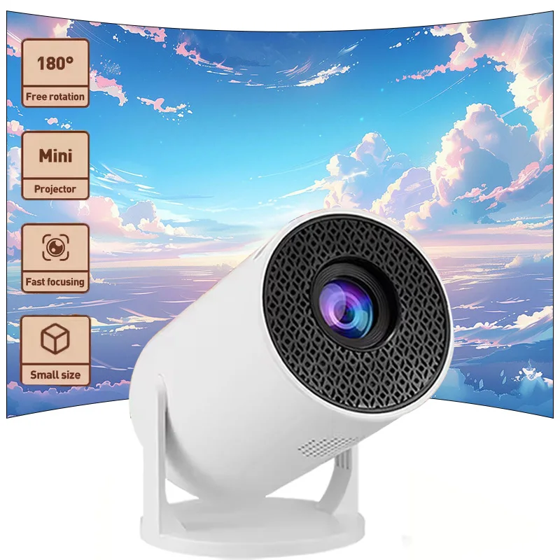 Наружный кинопроектор 1080P LED, 270 °   Регулируемый угол, поддержка USB/TV Box/телефона/ПК для кемпинга