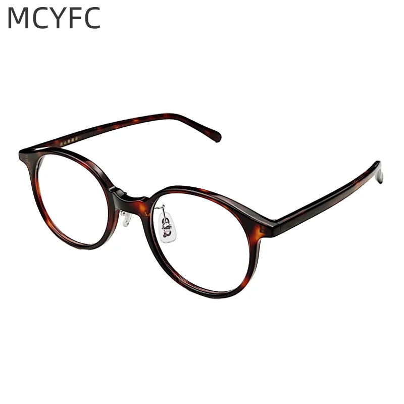 

MCYFC Vintage Style Eye Glasses Frame for Women Acetate Material Full Rime Eyeglasses Men Hand Made High Quality Glasses Frames