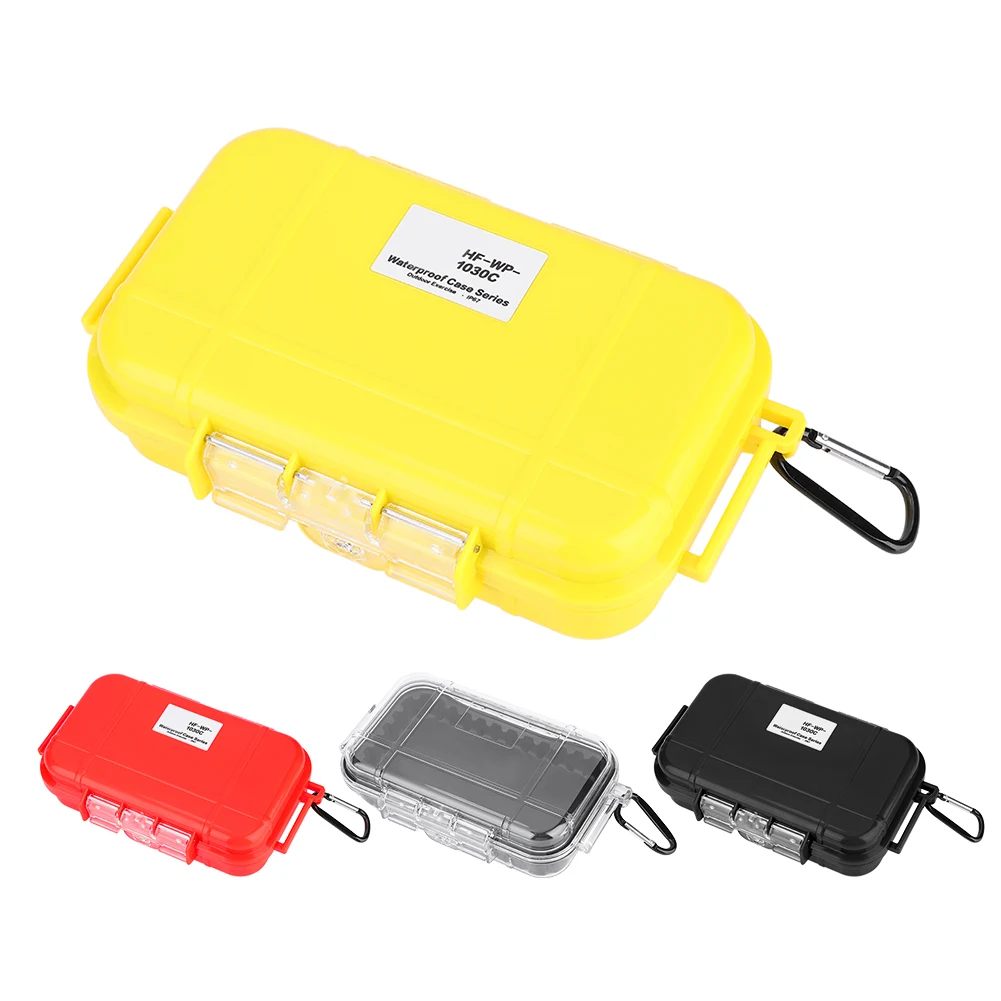 

Уличный противоударный водонепроницаемый чехол для хранения, герметичный контейнер для переноски с внутренней съемной резиновой прокладкой для хранения ключей телефона