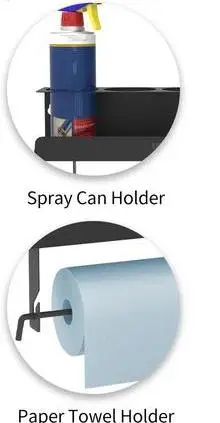 Aerosol Spray Can/Paper Towel Holder Paint Bottle Storage Rack Steel Wall Mount Shelf Tool Organizer For Paint Bottle