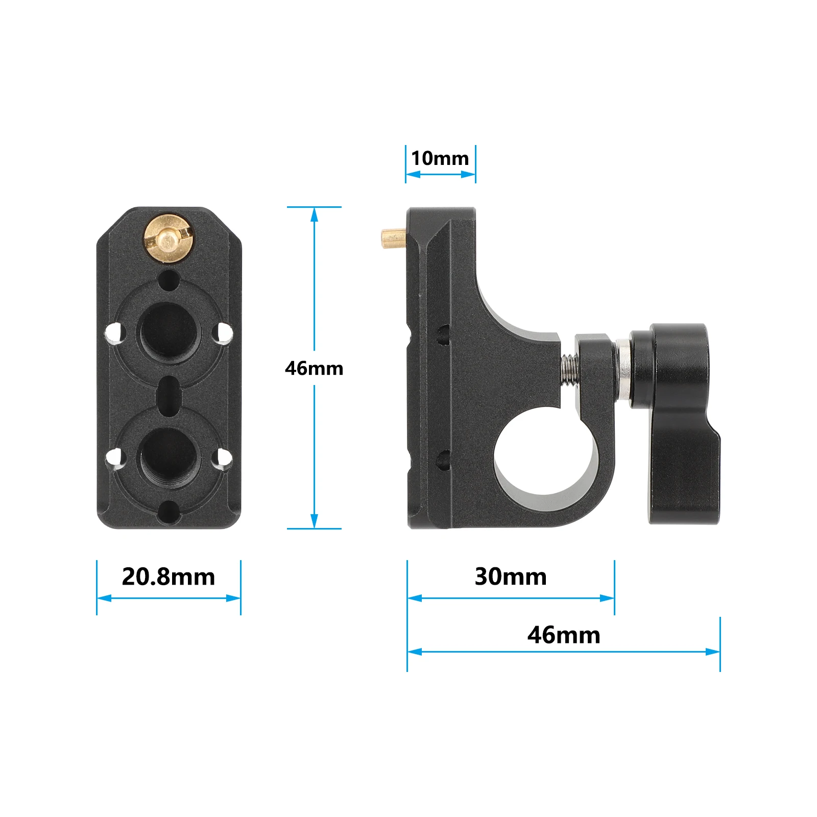 CAMVATE 15mm Rod Clamp with 1/4\