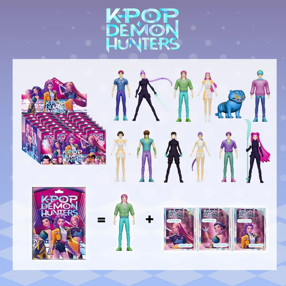 Anime Kpop Demon Hunters Action Figure Toy blind box Derpys Tiger Ranimeumi Mira Zoey Sussy Figurine Doll For Fans Christma Gift
