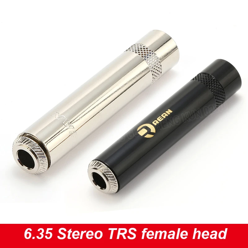 

REAN NYS2203PB Large 3 Core Female Plug Connector 6.5mm TRS Gold Plated Housing Stereo Female Extension Guitar Cable