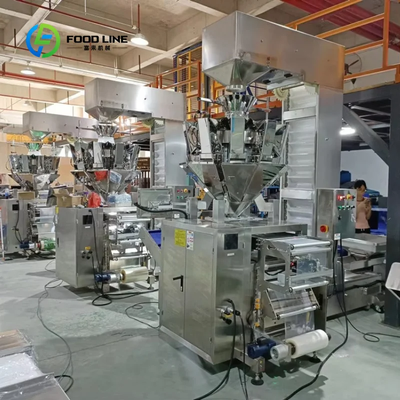 Customized Fully Automatic Vertical Rice Grain Nut Popcorn Potato Chips Nitrogen Plastic Packaging and Sealing Machine
