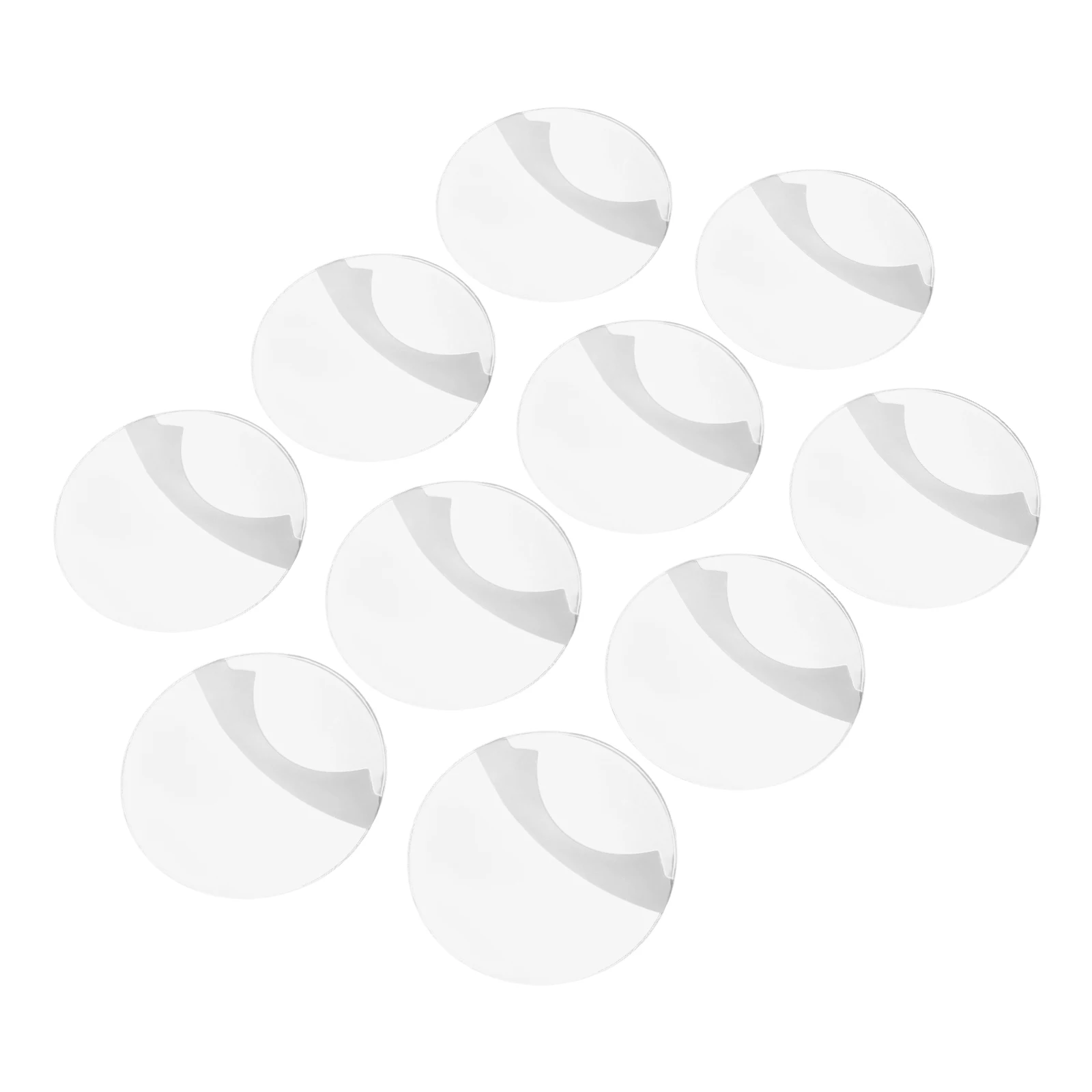 10 قطعة غطاء شارة من البلاستيك الصلب متين على شكل دائري شارة أغطية حماية شفافة عرض كم متعدد الاستخدام