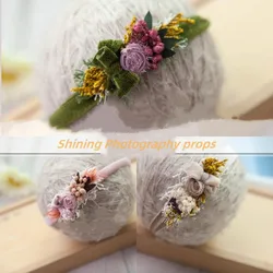 Shining Newborn Photography Props Baby Flower Headwear Hundred Days Baby Shooting Headdress Baby Girl Headband