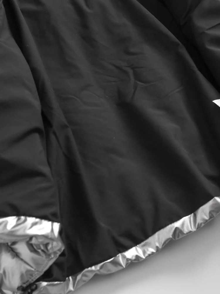 Thickened Short Zipper Hooded Jacket Pure Color Long Sleeve Women's Cotton Coat Detachable Hood Winter New Style Versatile N329
