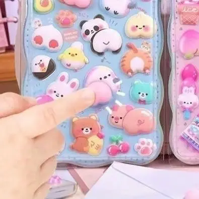 

Kawaii Cartoon 3D Fart Peach Stereo Sticker Stereoscopic Lovely Animals Relieve Stress Stickers DIY Decor Stickers Supplies