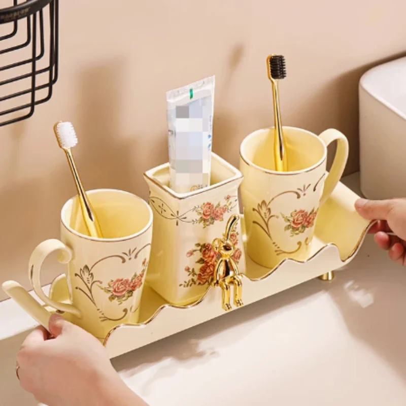 Accesorios de baño de mariposa, taza de enjuague bucal, jabonera, soporte para cepillo de dientes, botella de loción, artículos de tocador para el