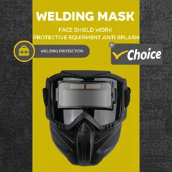 Auto Darkening Welding Glasses Work Protective Equipment Face Protector Adjustable Band Impact Resistant Welder Mask Face Shield