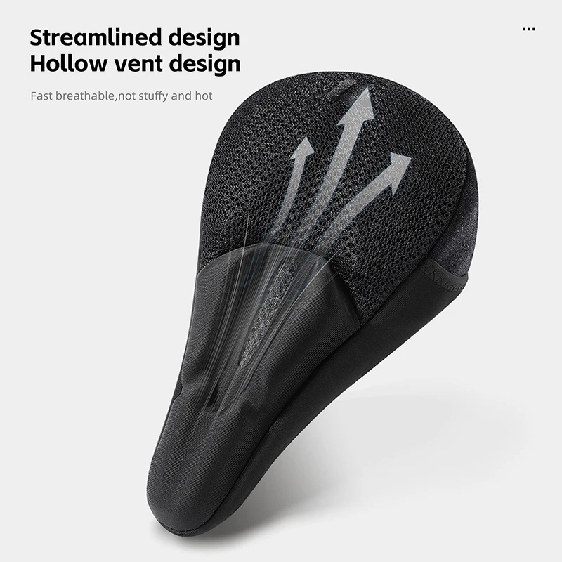 WEST BIKING Bicycle Saddle 3D Soft Bike Seat Cover Cycling Silicone Seat Cushion Breathable Saddle Comfortable Bicycle Bike image 3