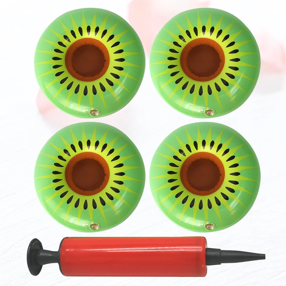 1Set Inflatable Beer Tray Green Portable Float Row Waterproof Party Cooler Pool Beverage Ice Bucket Floating Tray for Indoor