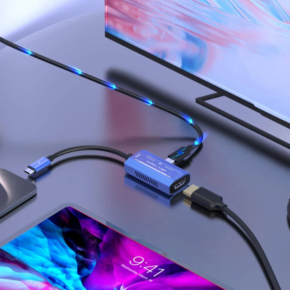 Per XREAL/Rokid Air AR occhiali per Switch/Steam Deck/ROG USB Type C a adattatore compatibile HDMI 4K @ 60Hz PD100W e trasferimento dati