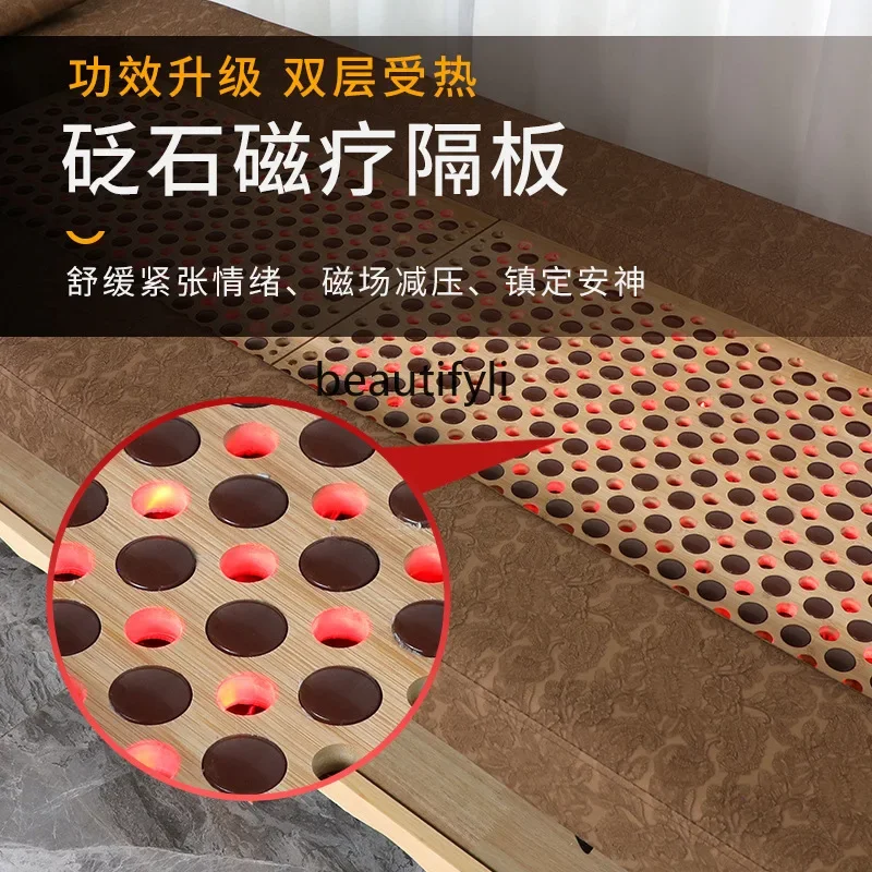 

LHY26 ss ss8617 Smoke-Free Moxibustion Bed Household Steaming Bed Whole Body Moxibustion Beauty Salon Solid Wood Massage Infrare