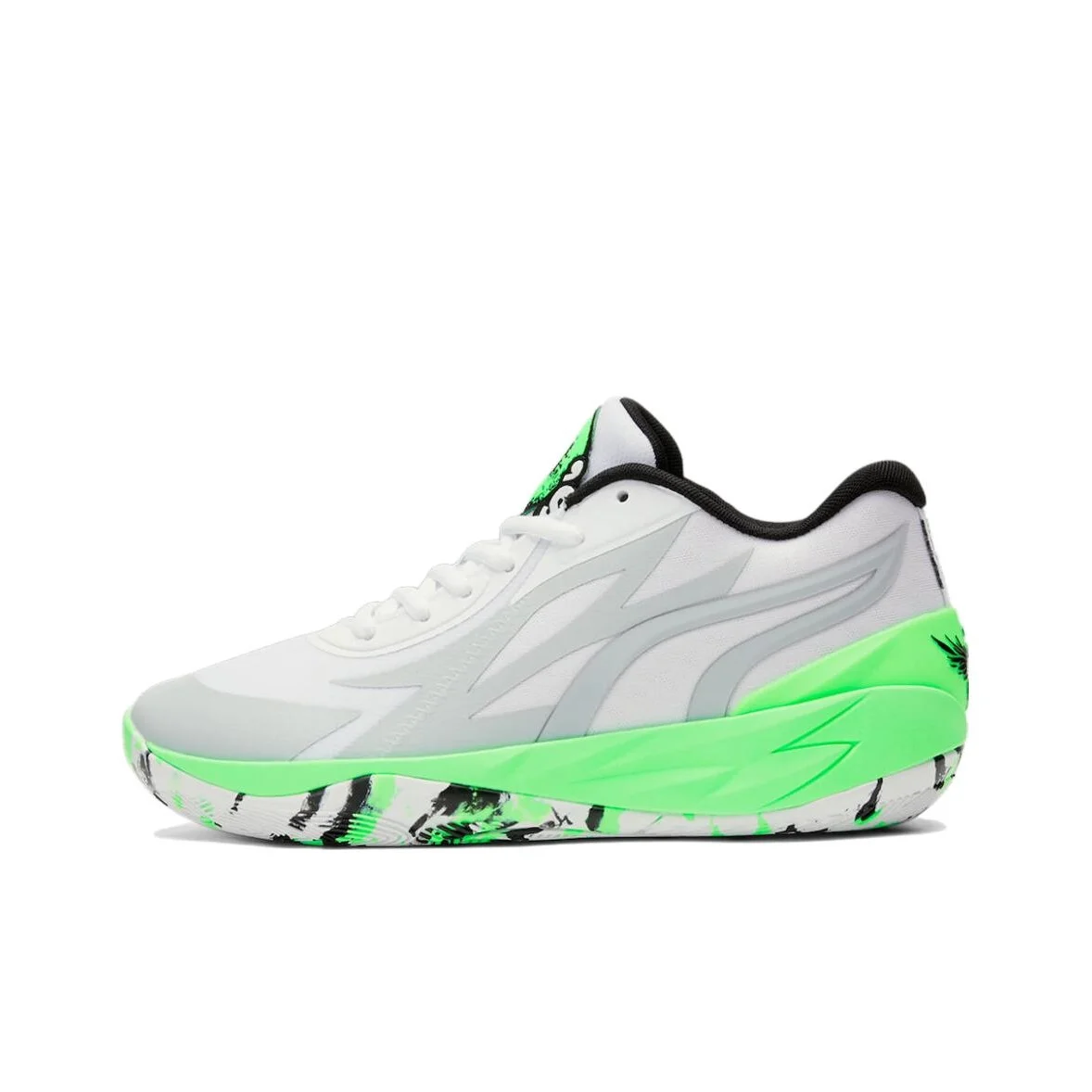 PUMA MB.02 Basketball Shoes Men's Low Top Gray Green 379408-01
