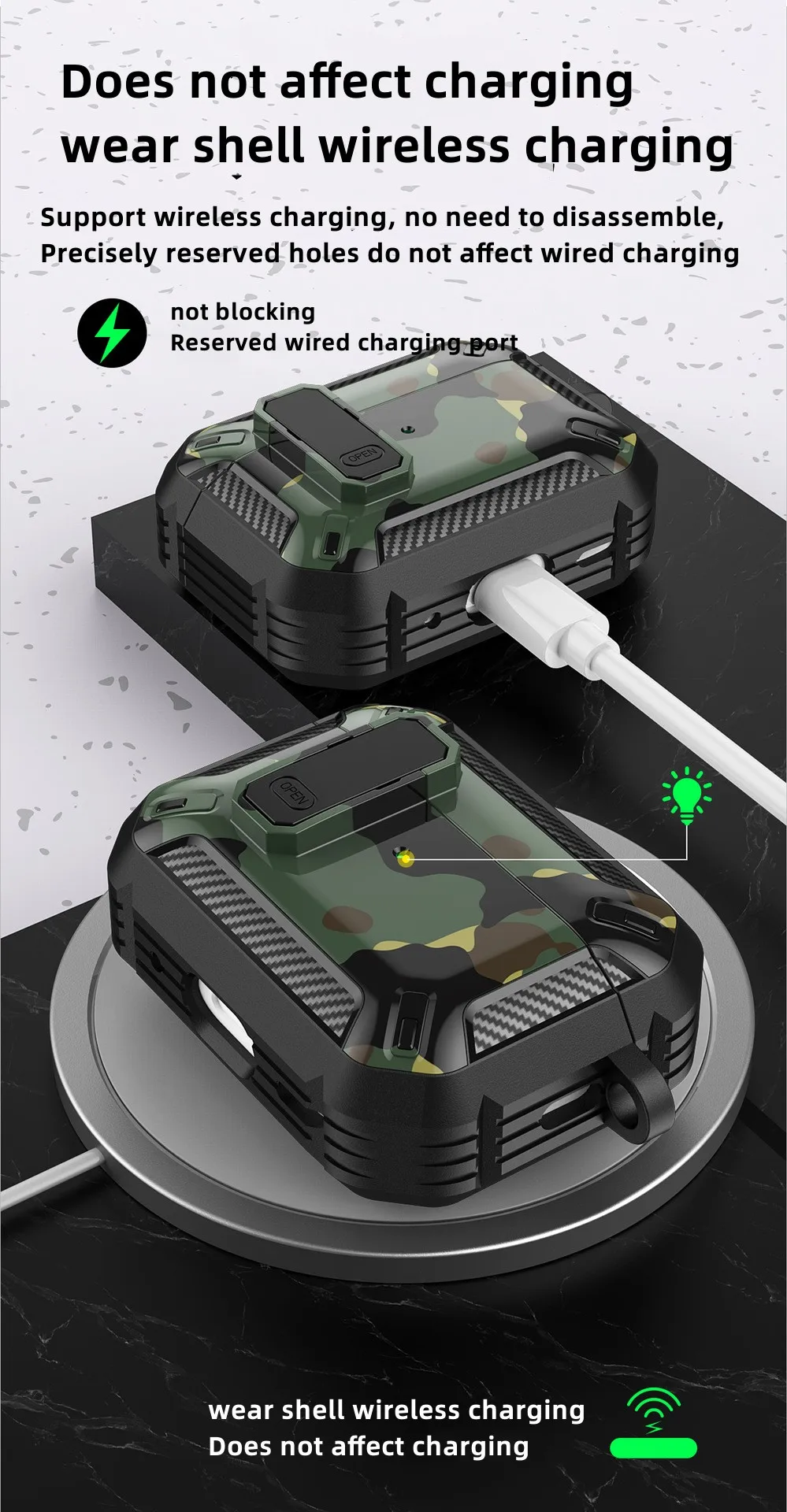 2023 für Airpods Pro 2 Bluetooth-Kopfhörer schutzhülle Anti-Fall stoß feste All-Inclusive-Hartschalen-Airpods 3-Generation-Hülle