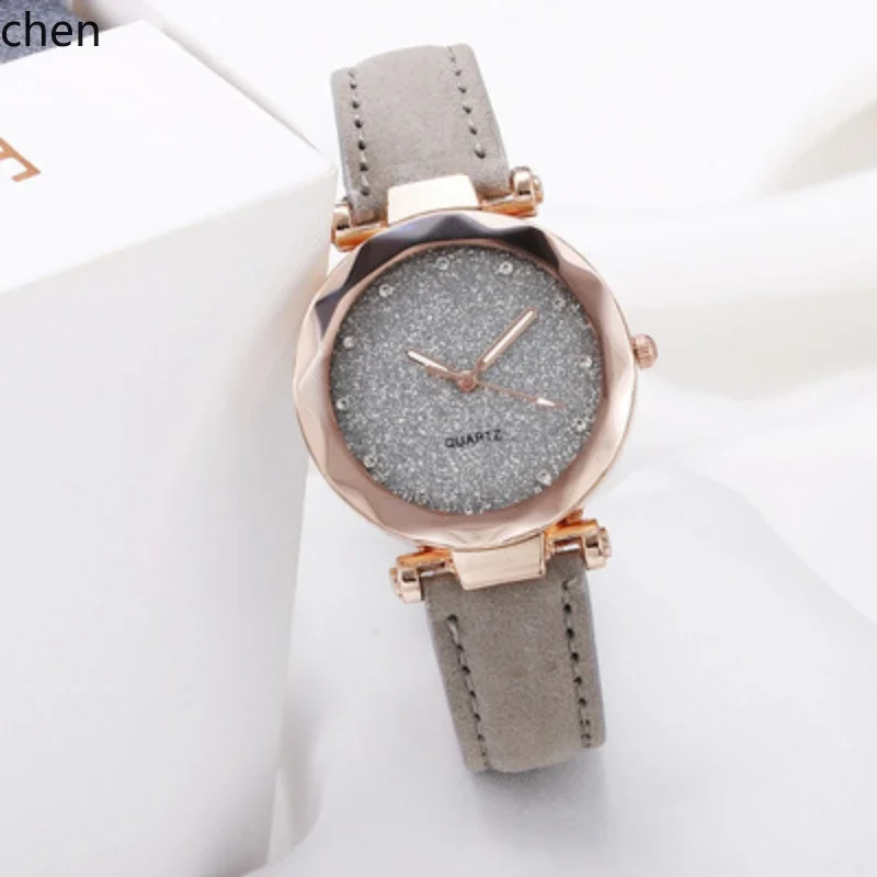 

Zz watch women's fashion casual ultra-thin rhinestone matte belt watch