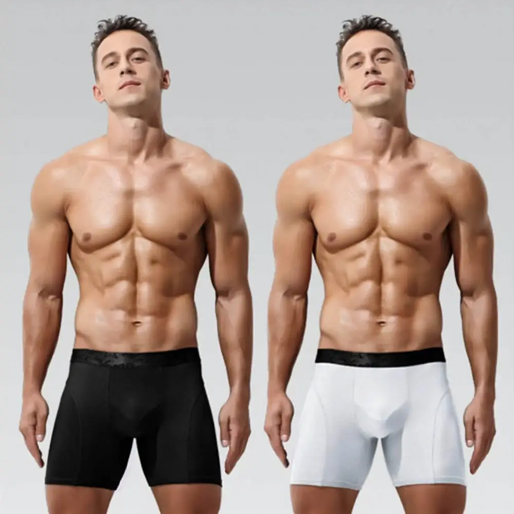 Soft Fabric Men Underwear Breathable Mesh Men\'s Underwear with U Convex Pouch Long Leg Design for Comfort Support High for Men