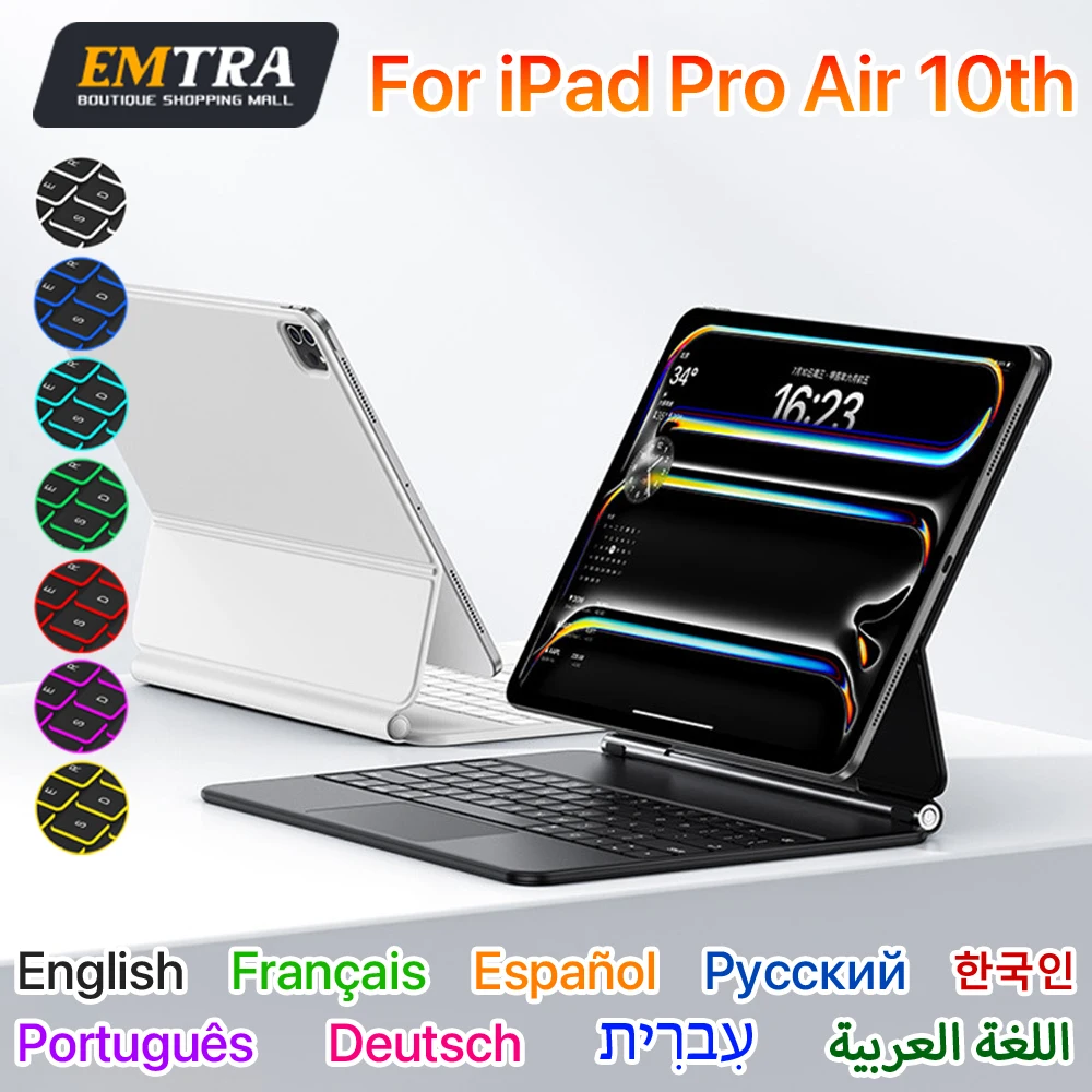 

Bluetooth Wireless Magic Keyboard for iPad Air 4 5 6 11 10th 11th 13 10.9 12.9 inch for iPad Pro 11 Smart Cover Japan Spanish