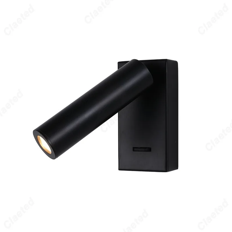 

Simple LED Bedroom Bedside Reading Light with Adjustable Angle of 3W Warm Light Living Room Study Bathroom Lighting Decoration
