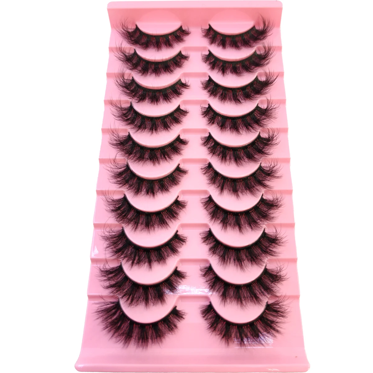 10 Paar Mix-Wimpern aus Nerz, flauschig, dramatisch, falsche Wimpern, natürlich, lang, künstlicher Nerz, dünne, künstliche Wimpern, sieht aus wie Verlängerung XH01 – Detail 15