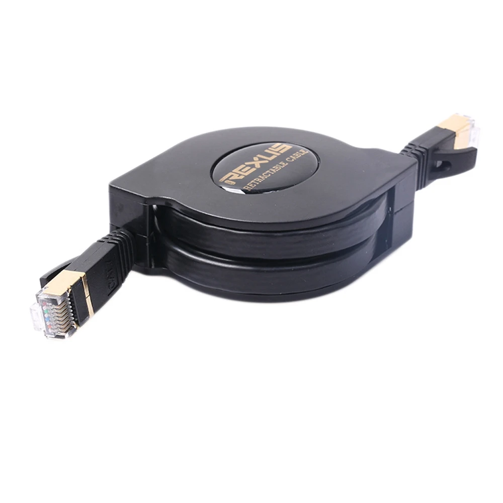 REXLIS 5FT Cat7 RJ45 LAN Kabel Einstellbare Einziehbare Ethernet Kabel Flache Internet Netzwerk Kabel für Computer Router Laptop HEIßER