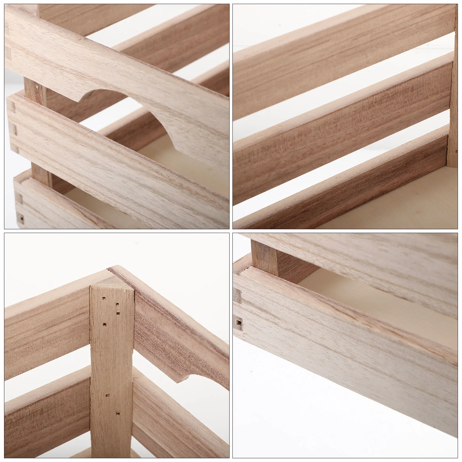 Wooden Storage Box Display Basket Multi-purpose Pencil Holder Desktop Organizer Container Rural