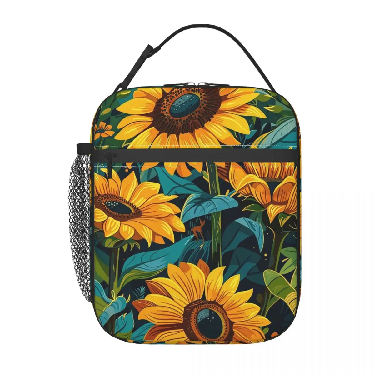 

Sunflower Pattern Insulated Lunch Bag for Women Children Leakproof Food Boxes Thermal Lunch Box Tote