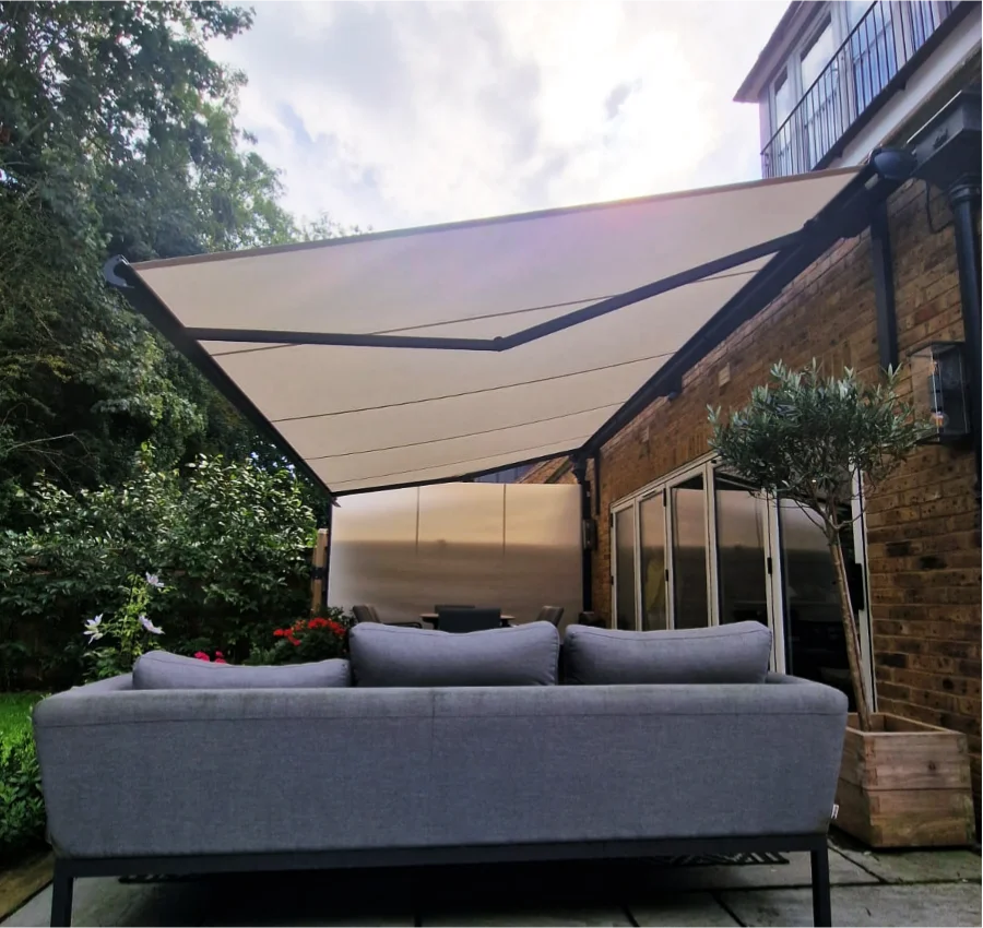 High Quality Wall Mounted Awning Customizable Retractable Aluminum Awnings for Outdoor Terrace & Balcony Waterproof Fabric