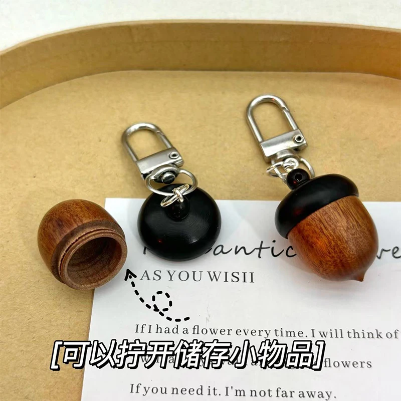 Creative Acorn Keychain for Car Keys, Cute Simulation Nut Bag Pendant for Backpack Purse Decoration, Unique Gift for Women Men