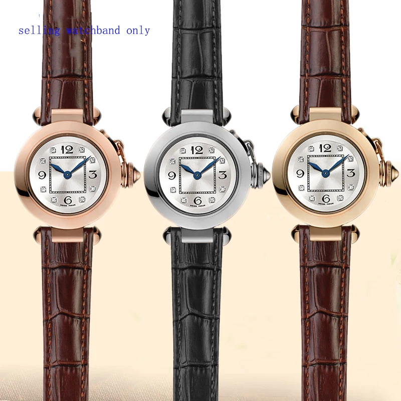 Tier pashaシリーズ用ノッチレザーストラップ,男性用および女性用アクセサリー,折りたたみ式バックル,21x15m, 20x12mm, 18x10mm