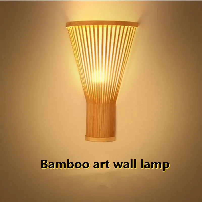 

Japanese style tatami wall lamp bamboo woven Zen Southeast Asian hotel living room bedroom bedside antique bed and breakfas