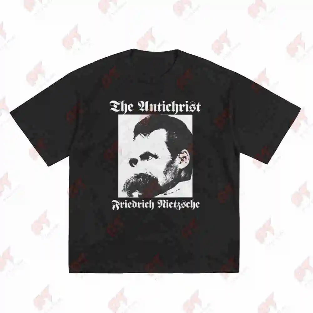 Antichrist Friedrich Nietzsche Nihilism Crass Atheism Short Sleeve Tee 100% Cotton T-Shirt