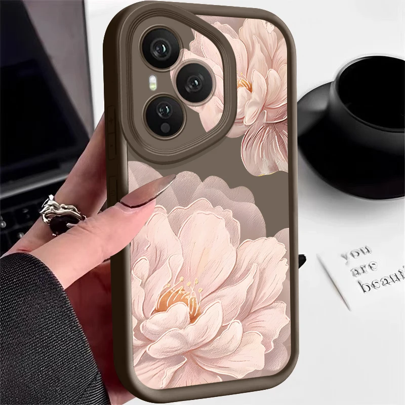 Luxury Flowers Pattern Phone Case For Honor 400 200 Pro Magic7 Lite X8c X9c Smart X6a X6b X6c Shockproof Soft TPU Silicone Cover