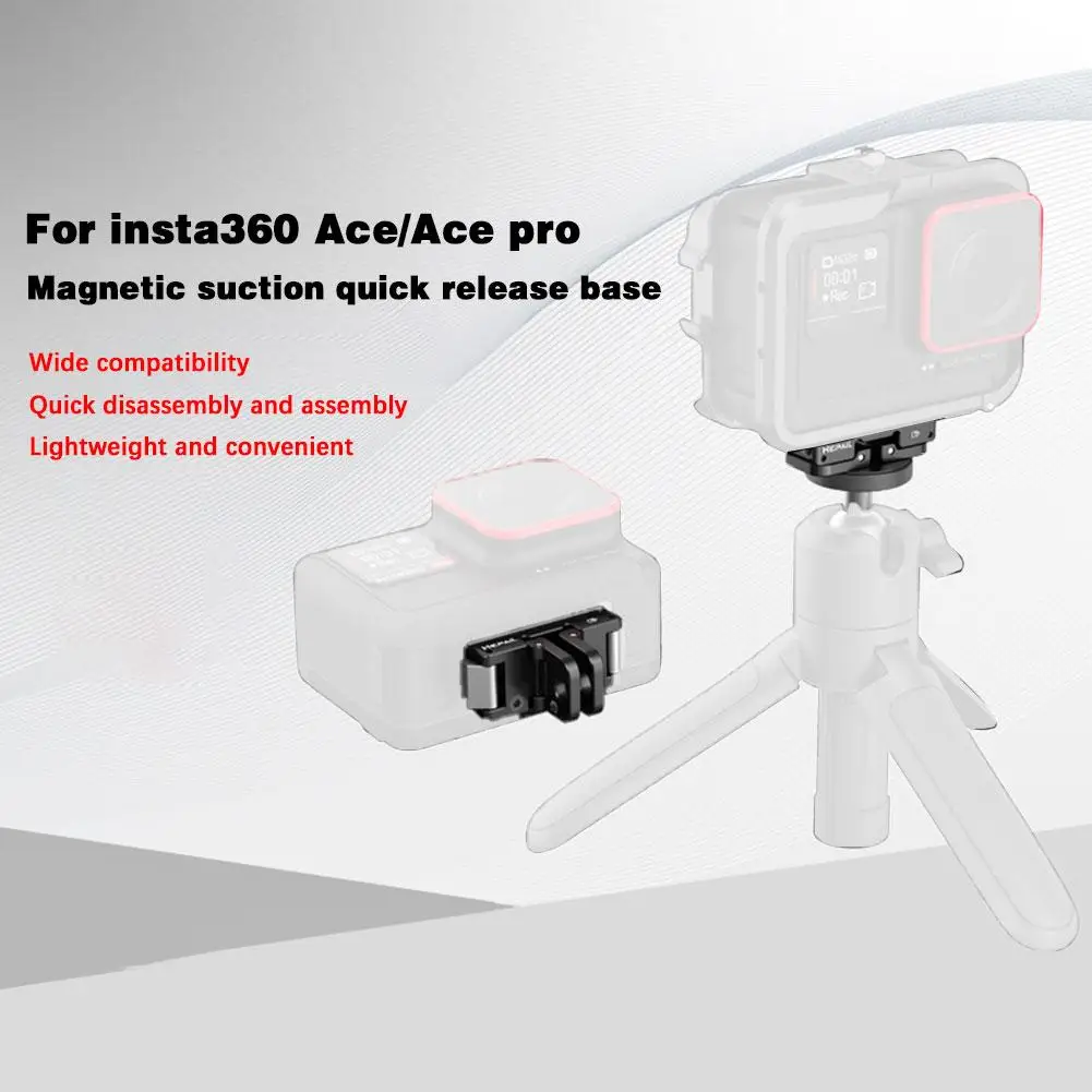 For Insta360 Ace/Ace Pro Magnetic Quick Release Base Ball-Joint Adapter Mount Tripod Connector 360° Adjustable Replacement