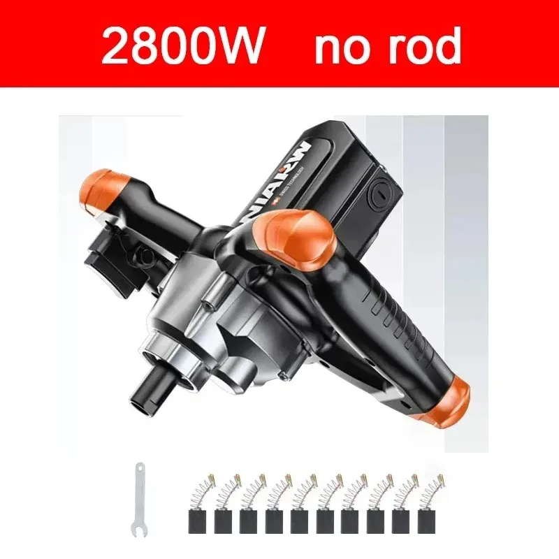 【Más Vendido】Mezcladora de Cemento Industrial de 3000W/2800W, 220V, 6 Velocidades Ajustables, Mezcladora Manual para Pintura, Masilla, Polvo, Cemento, Yeso, Mortero