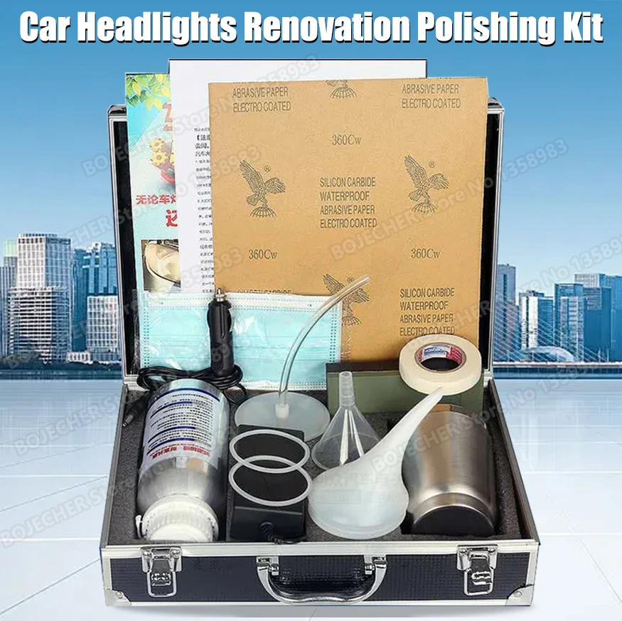 

Car Headlight Restoration Kit Polish Liquid Polymer Car Headlamp Renovation Kit Auto Accessories Headlights Cleaning Repair Tool