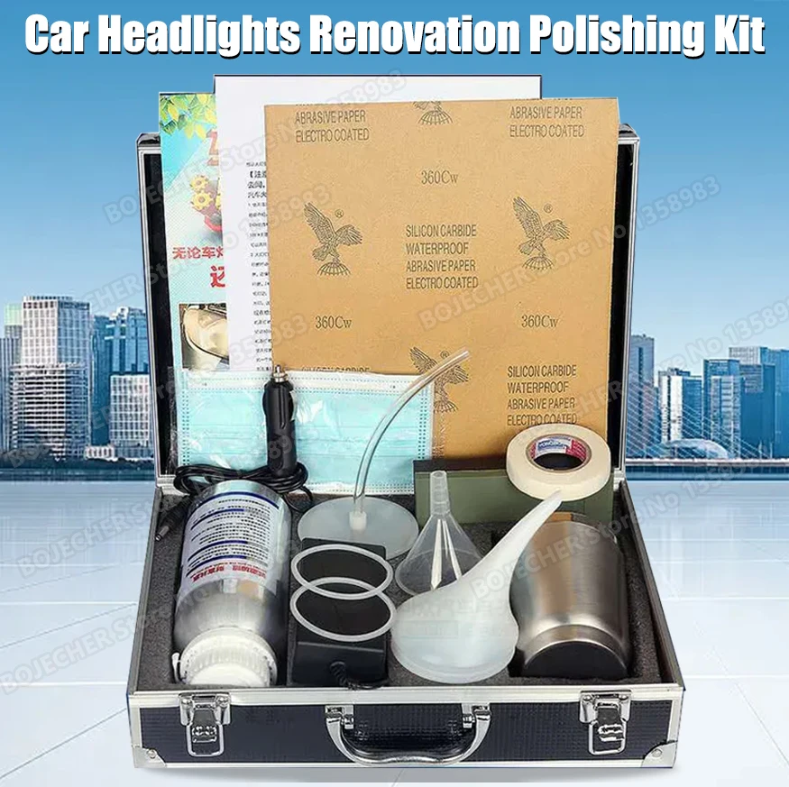 Car Headlight Restoration Kit Polish Liquid Polymer Car Headlamp Renovation Kit Auto Accessories Headlights Cleaning Repair Tool