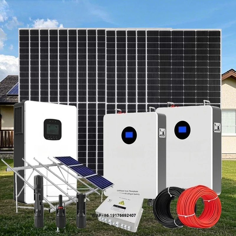 Complete Solar System on Grid 7.2Kw 10 Kw 11Kw 15Kw 20KWH 48V 51.2V ff Grid Systems for Home Use