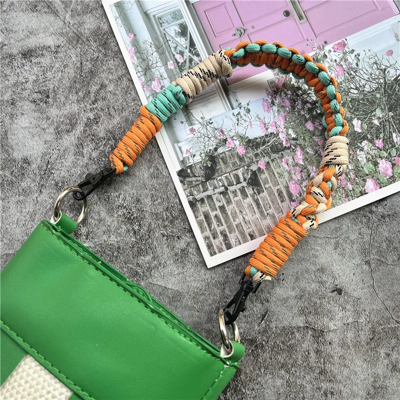 Chain for Mobile Phone Accessories Hand Made Strap for Handbags Contrasting Colors Wrist Strap Anti-lost Telephone Clip Lanyard