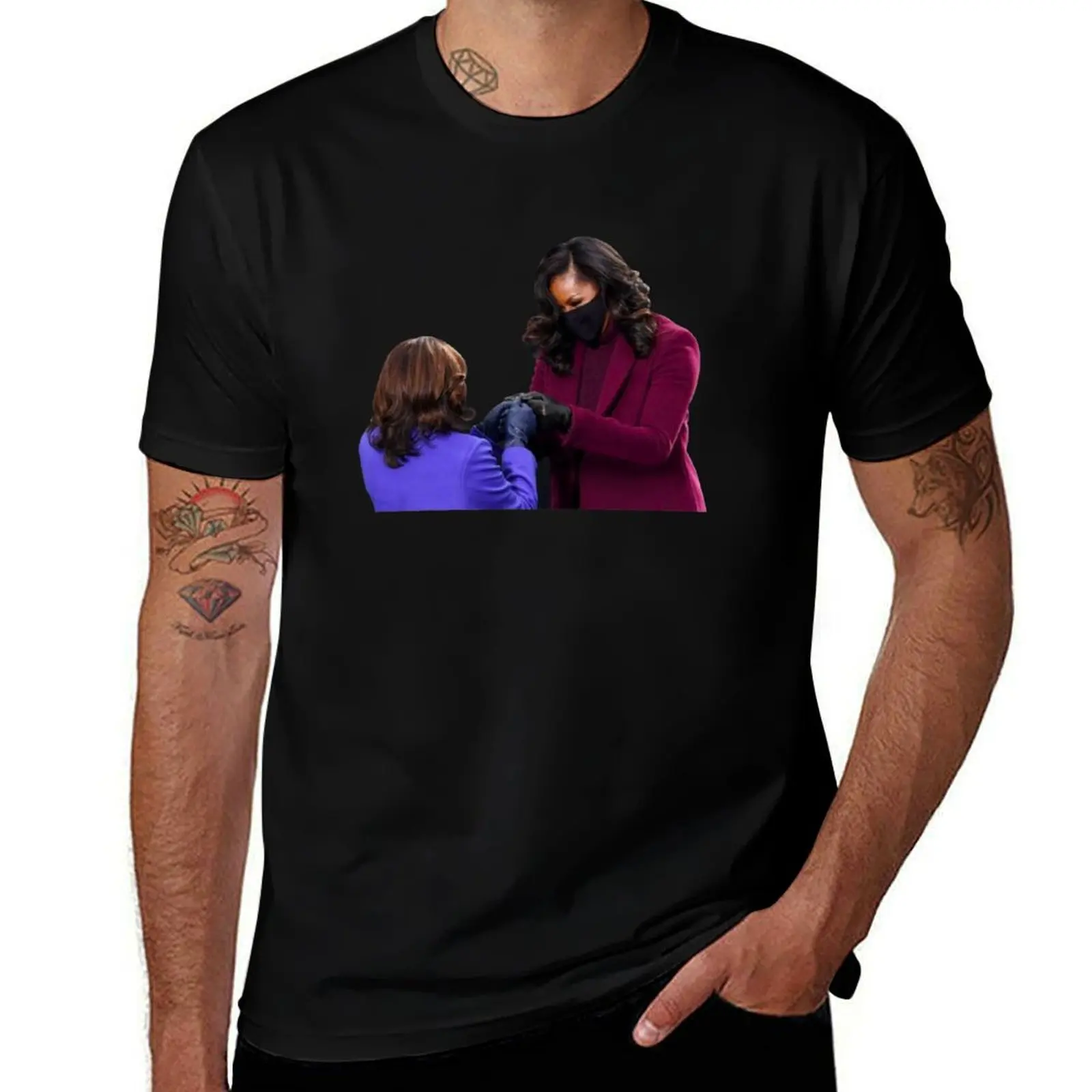 

Kamala & Michelle Fist Bump T-Shirt Holiday Lightweight T-Shirt