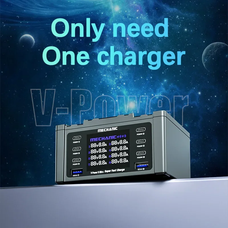 Imagem -03 - Mecânico V-power Ultra Max 15w Ferramenta de Carregamento sem Fio com Qc3.0 pd Porta de Carregamento Usb Carregador Inteligente Super Rápido