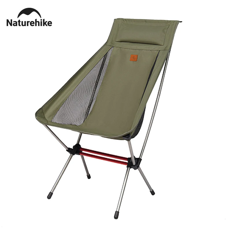 Naturehike Camping Moon Chair Ultralight klapstoel met hoge rugleuning Draagbare 120 kg belasting Reisschommelstoelen Outdoor visstoel