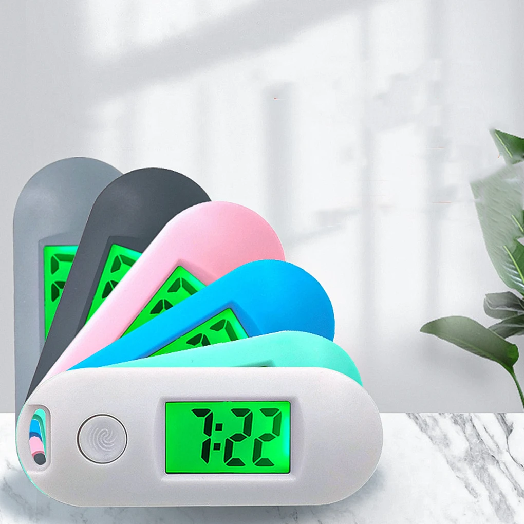 Montre de poche porte-clés à large Application, fonction lumineuse compacte et Portable, trou de suspension gris