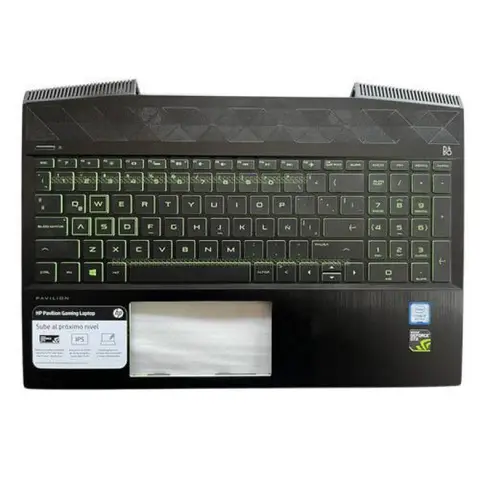 15-CX 15T-CX 15-CX0064TX TPN-C133 녹색/흰색/BR용 백라이트 키보드 포함 Y+손목 받침대